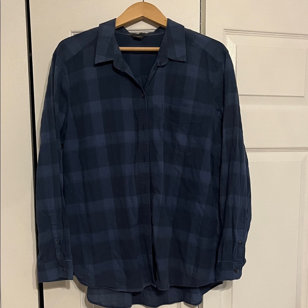 Eddie Bauer Blue Plaid Shirt